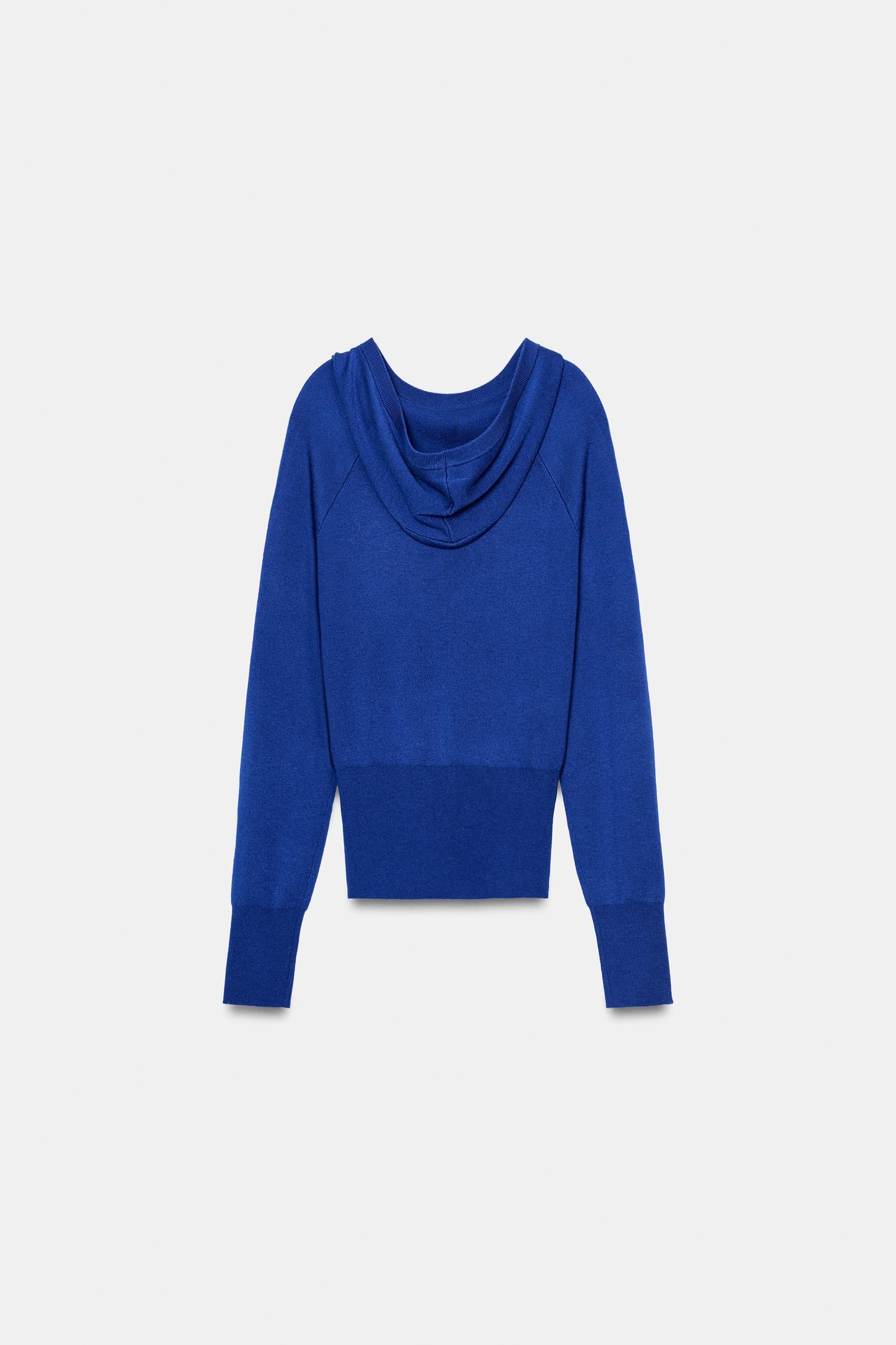 Plain Knit Hoodie Jumper