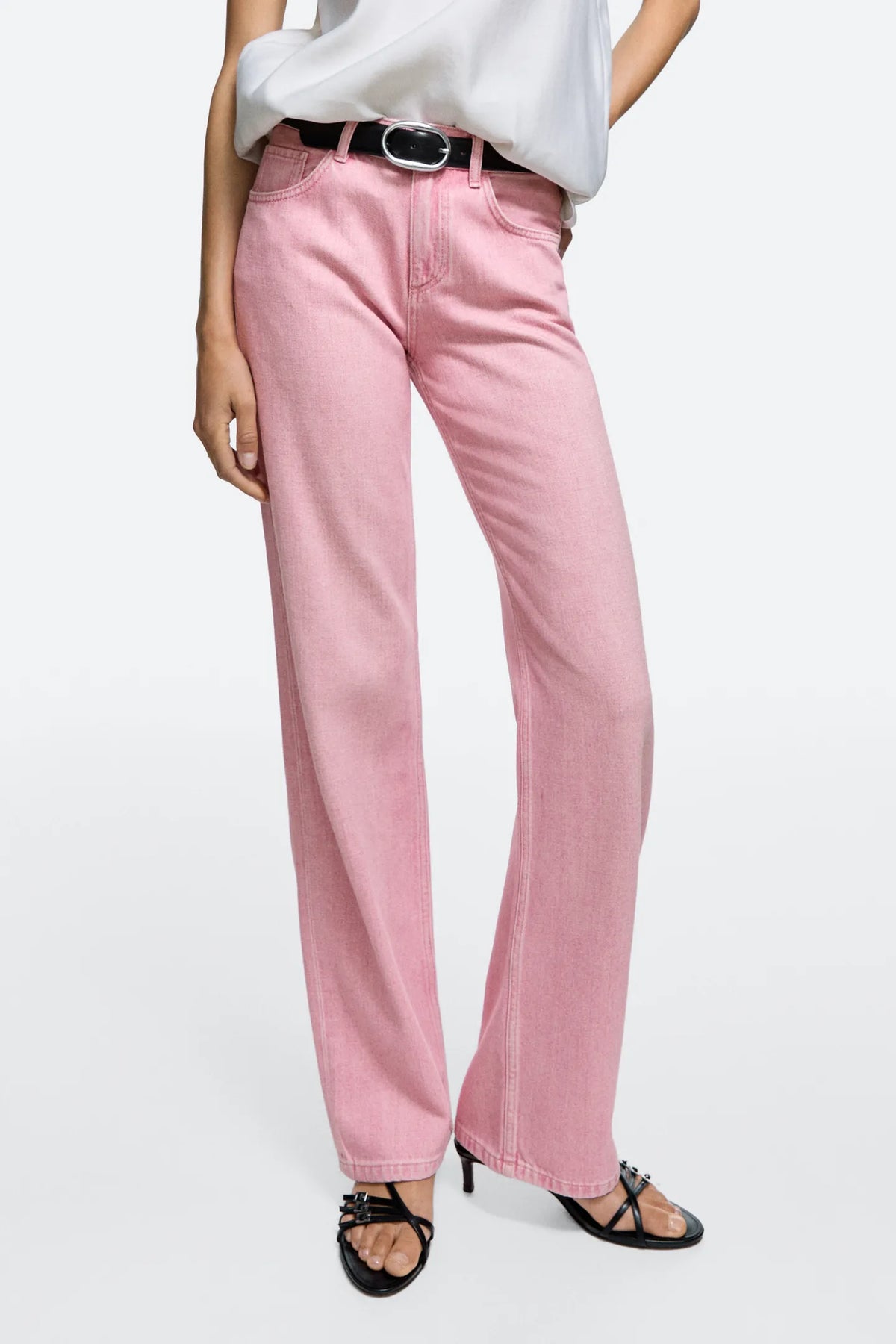 Low-rise Pink Jeans