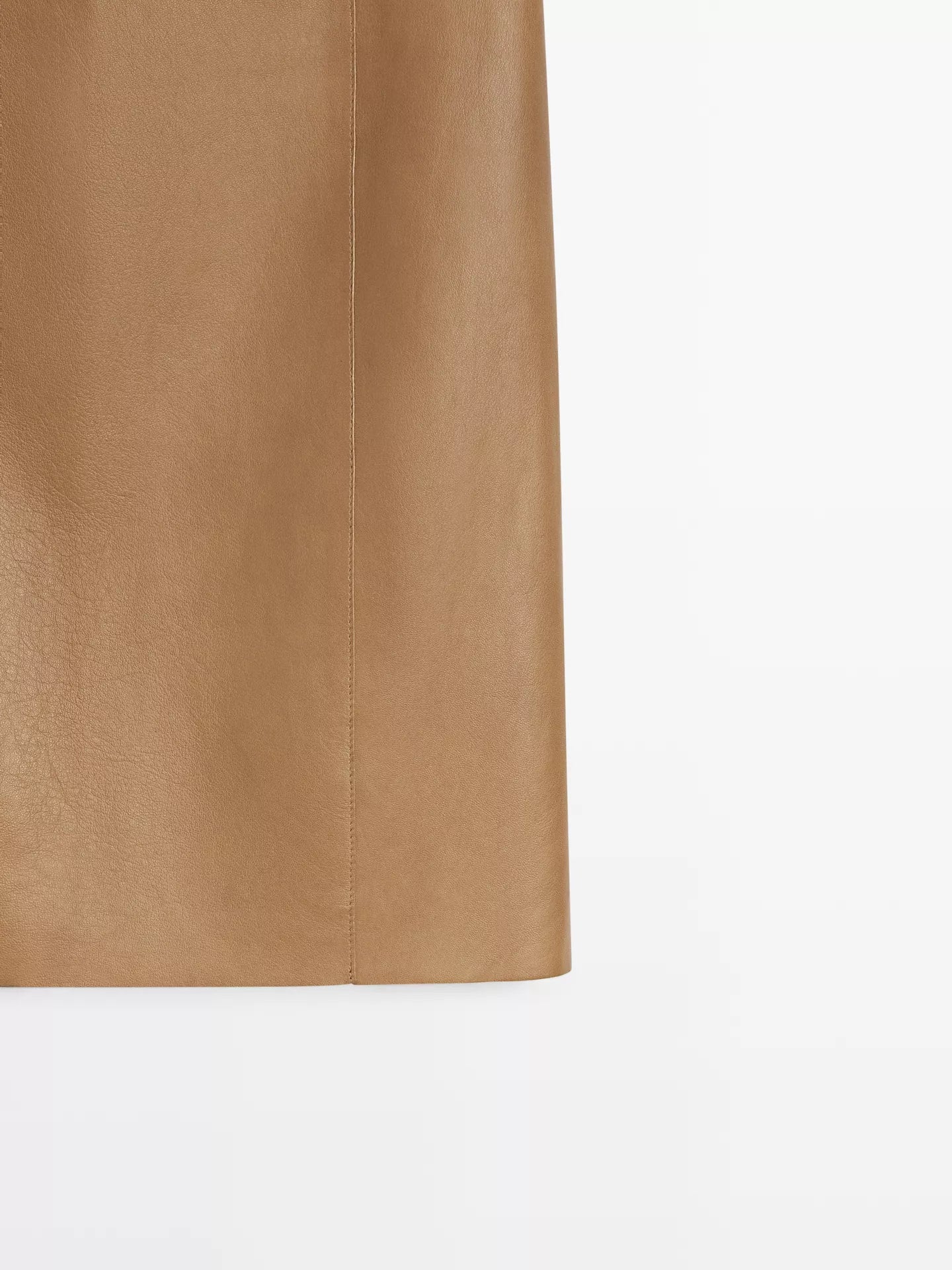 Nappa Leather Midi Skirt