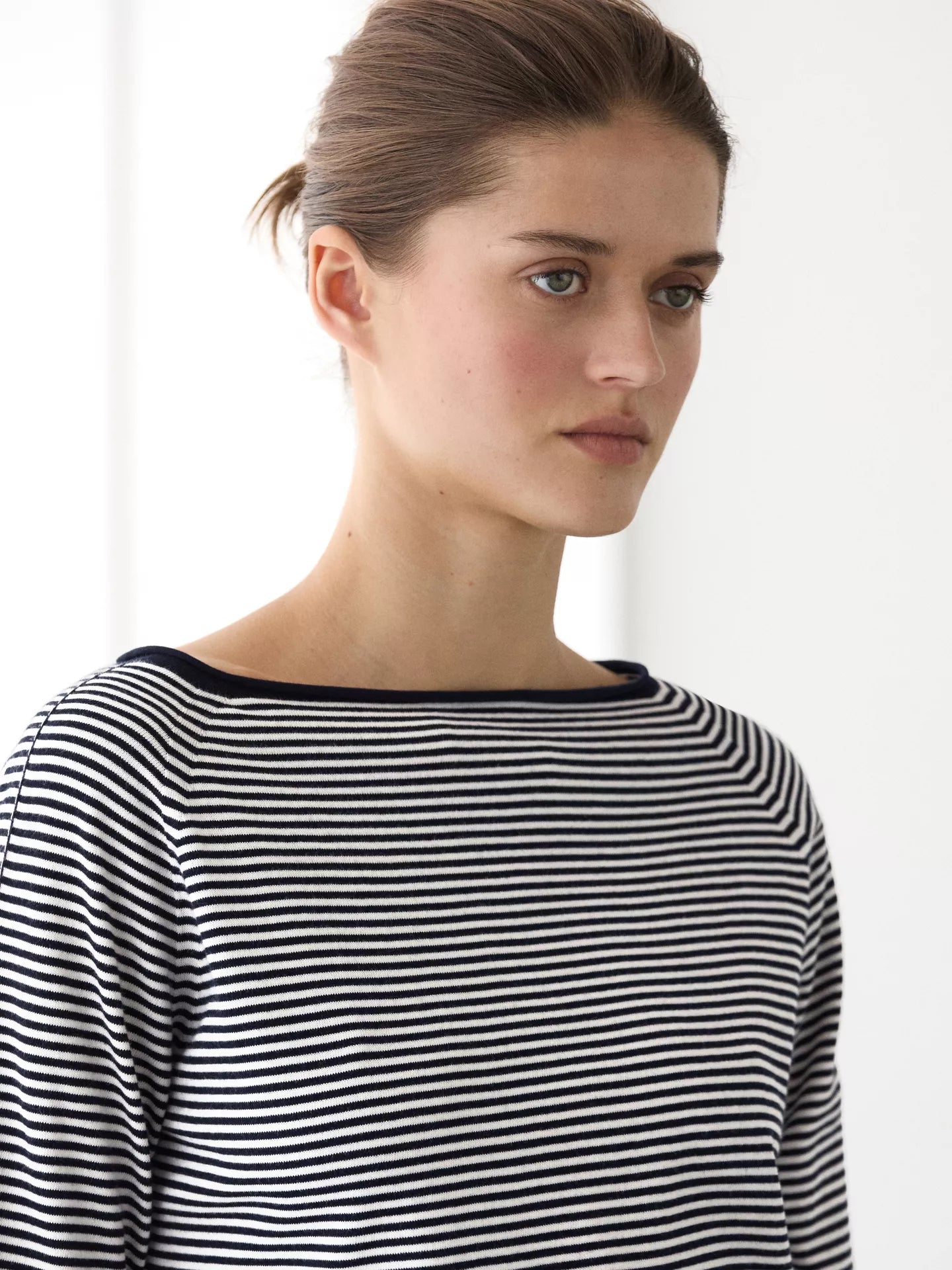 Striped Cotton Knit Top