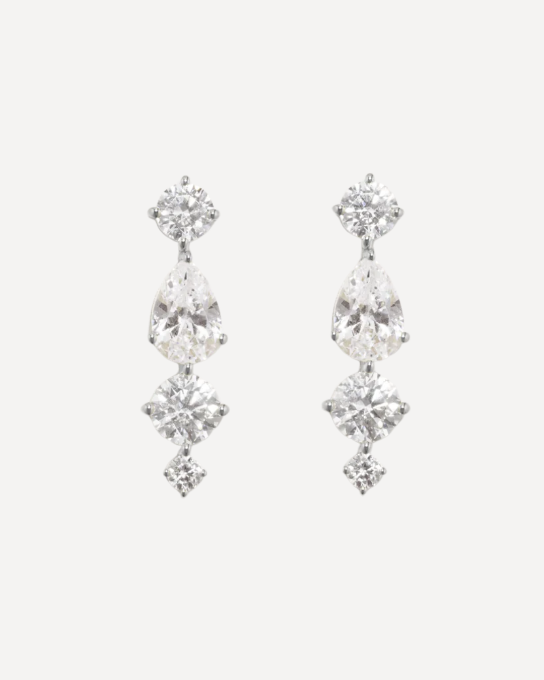 Zirconia Recycled Silver Earrings