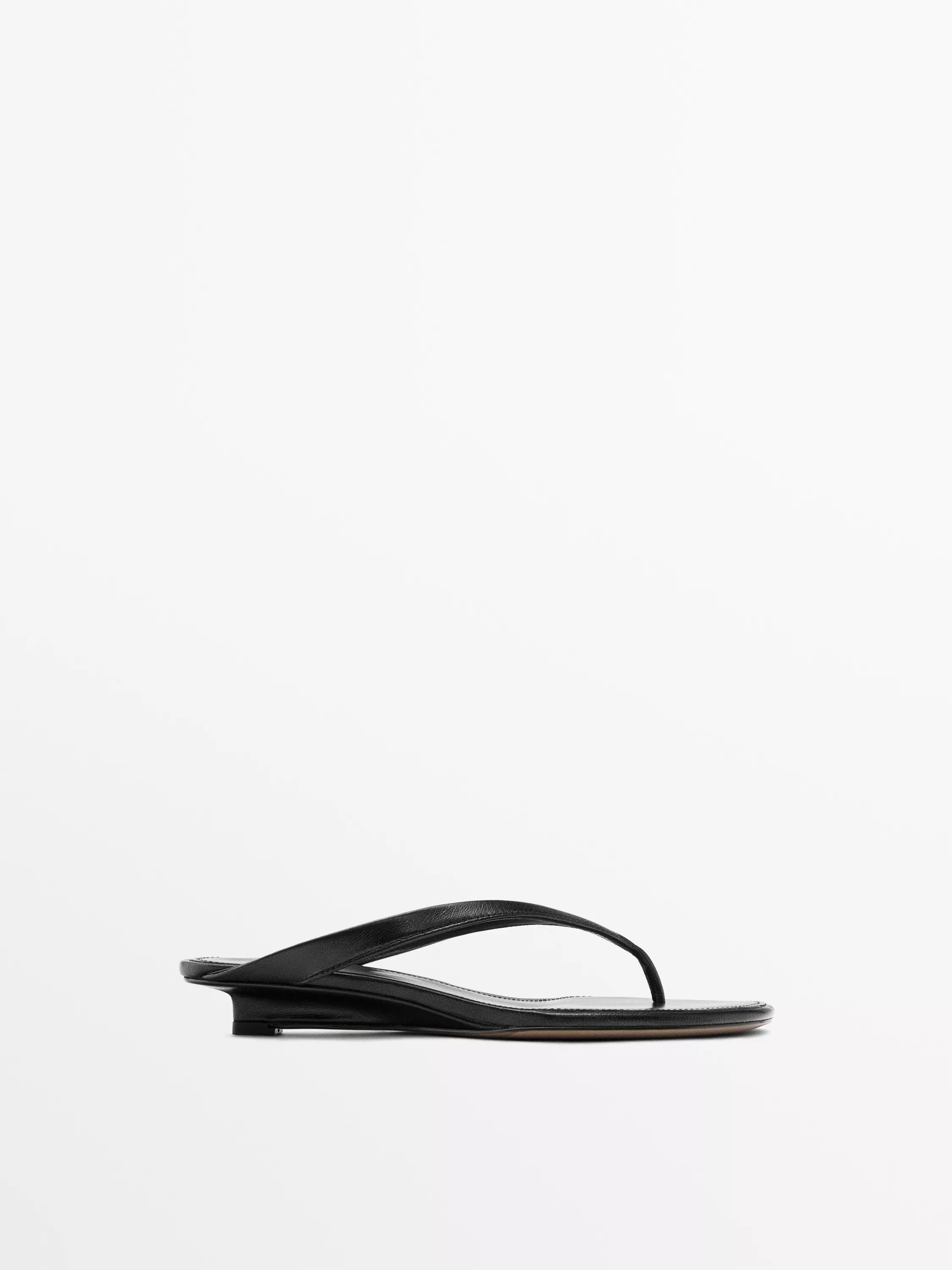 Mid-Heeled Thong Sandals