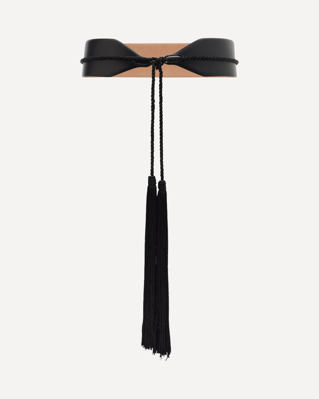 Tassel-Trimmed Leather Belt