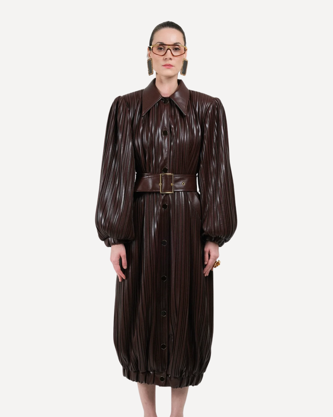 Eco-leather Long Bomber