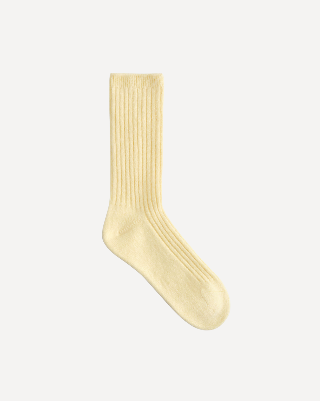 Butter Yellow Cashmere Socks