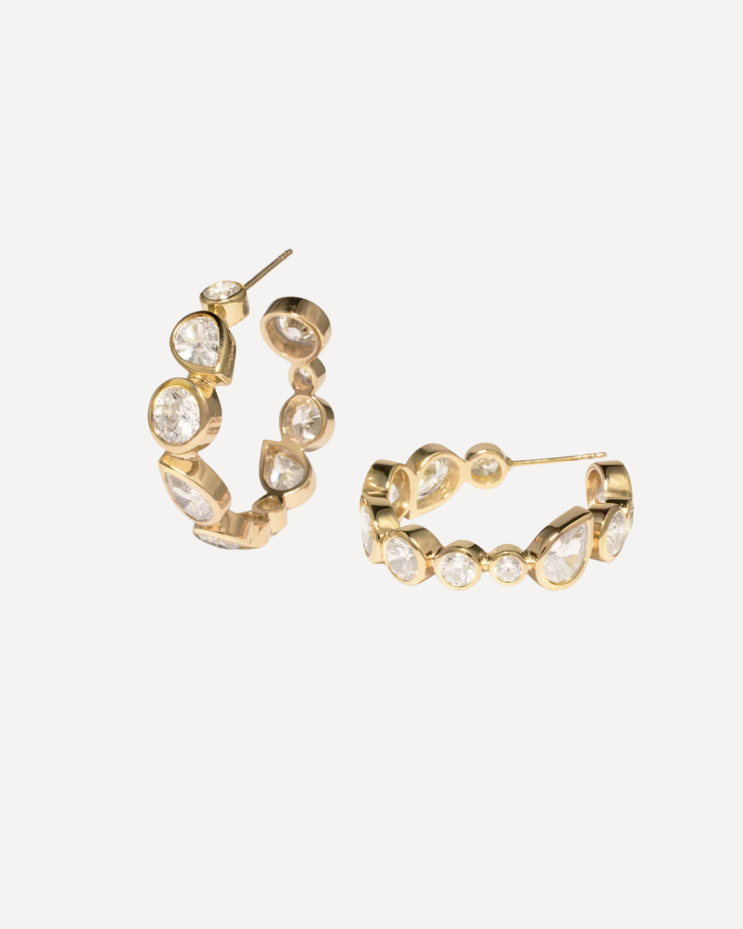 Zirconia & Gold Hoops