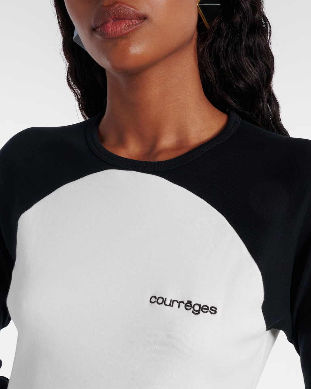 Circle Contrast Cotton T-shirt