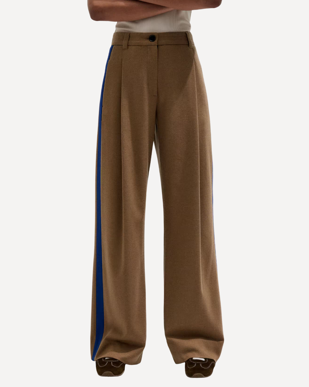 Pleat Straight Trouser