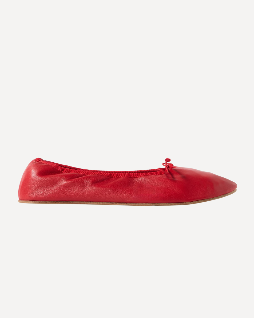Red Leather Ballet Flat