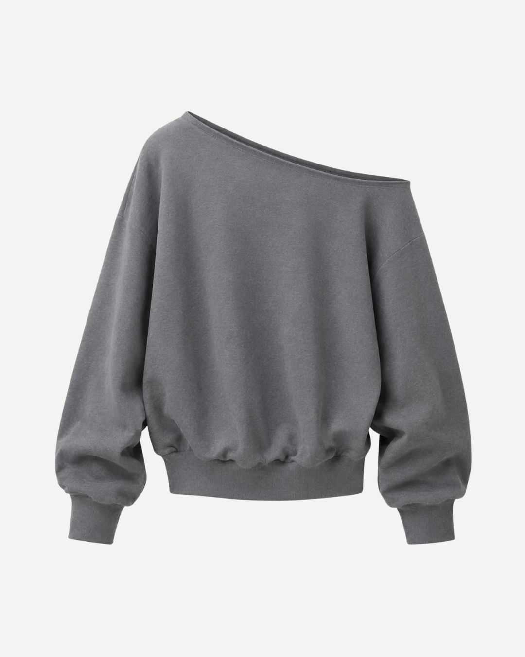 Grey Off-Shoulder Sweater