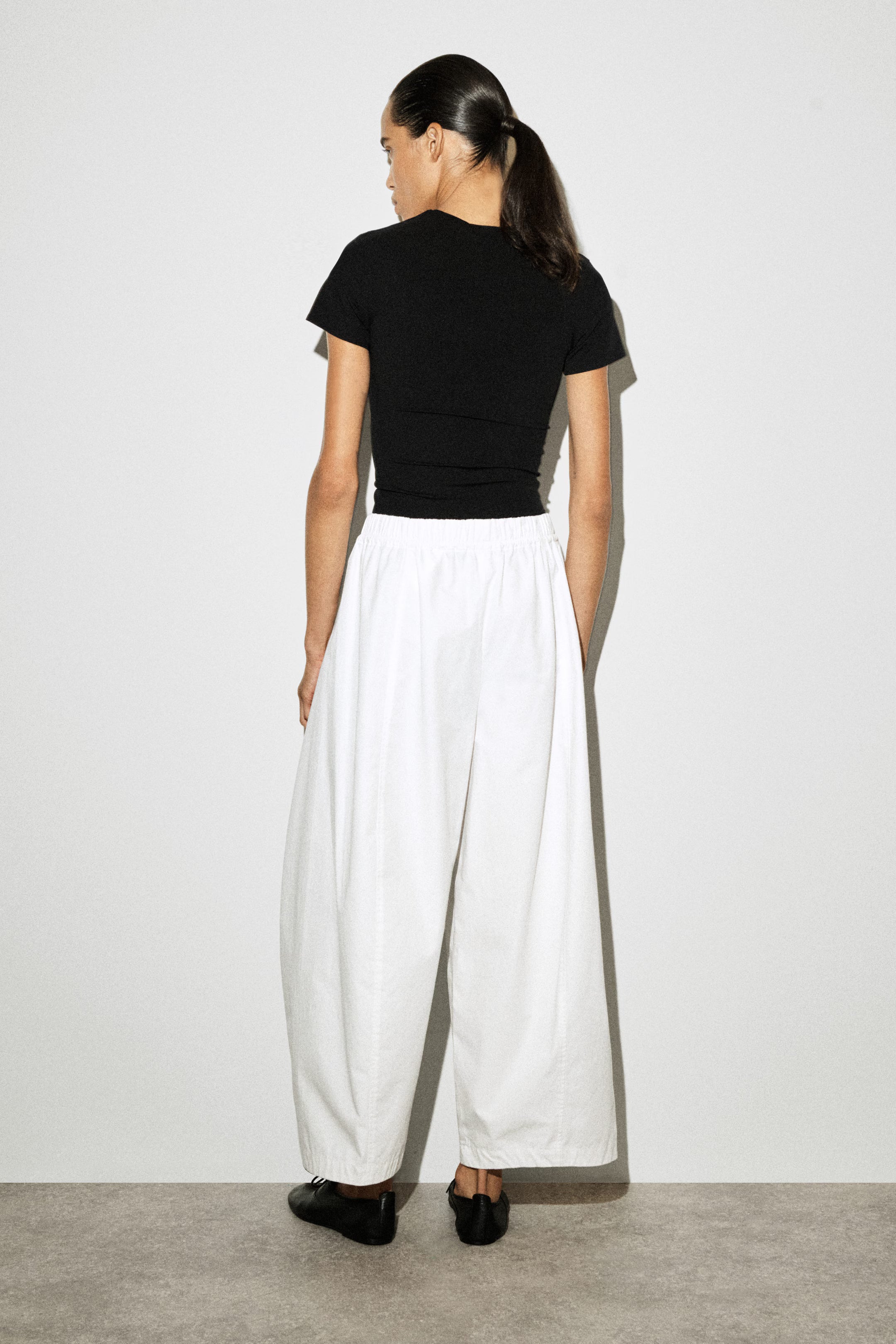 Elasticated Barrel Leg Trousers