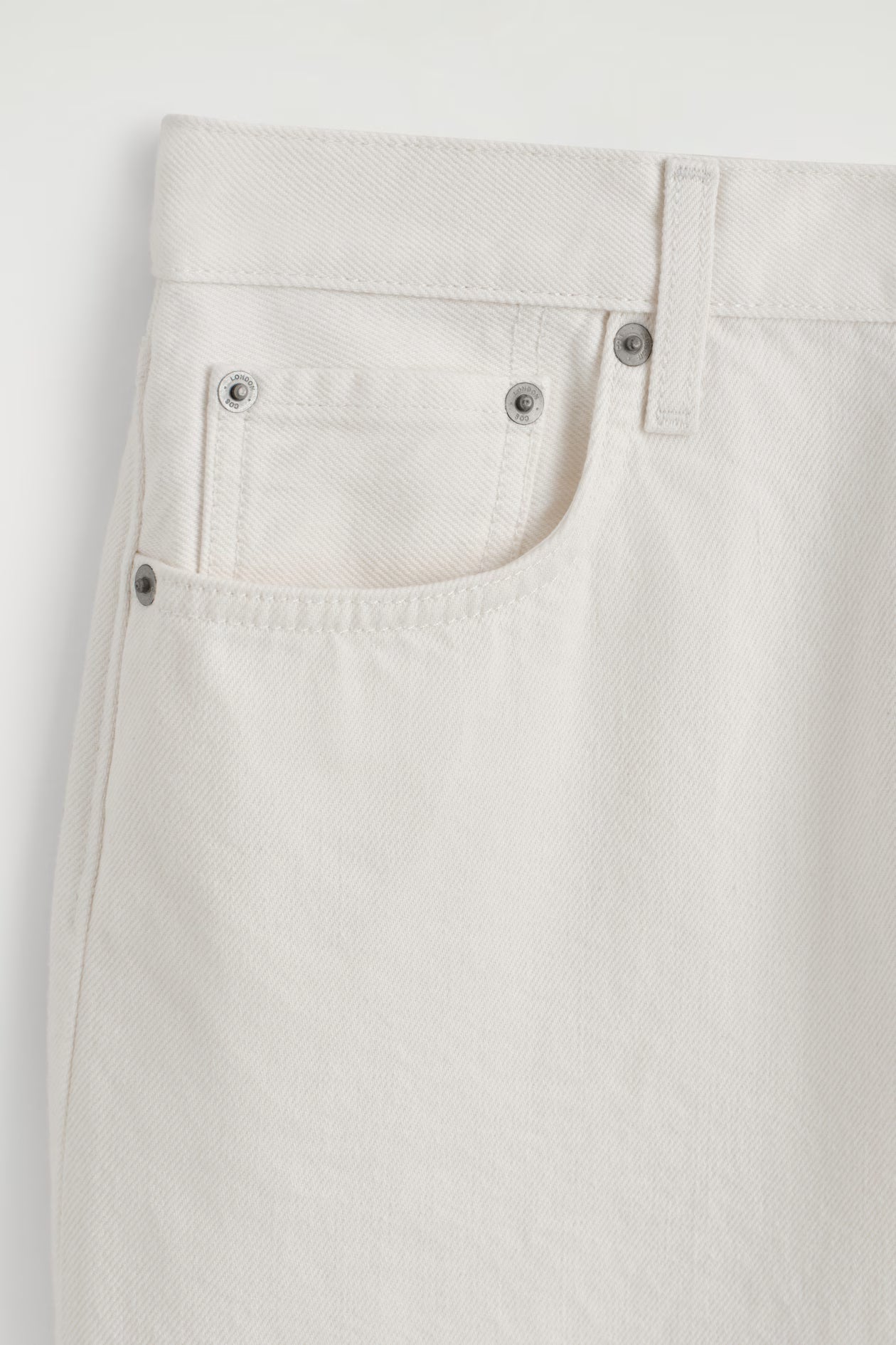 Chord White Straight Jeans