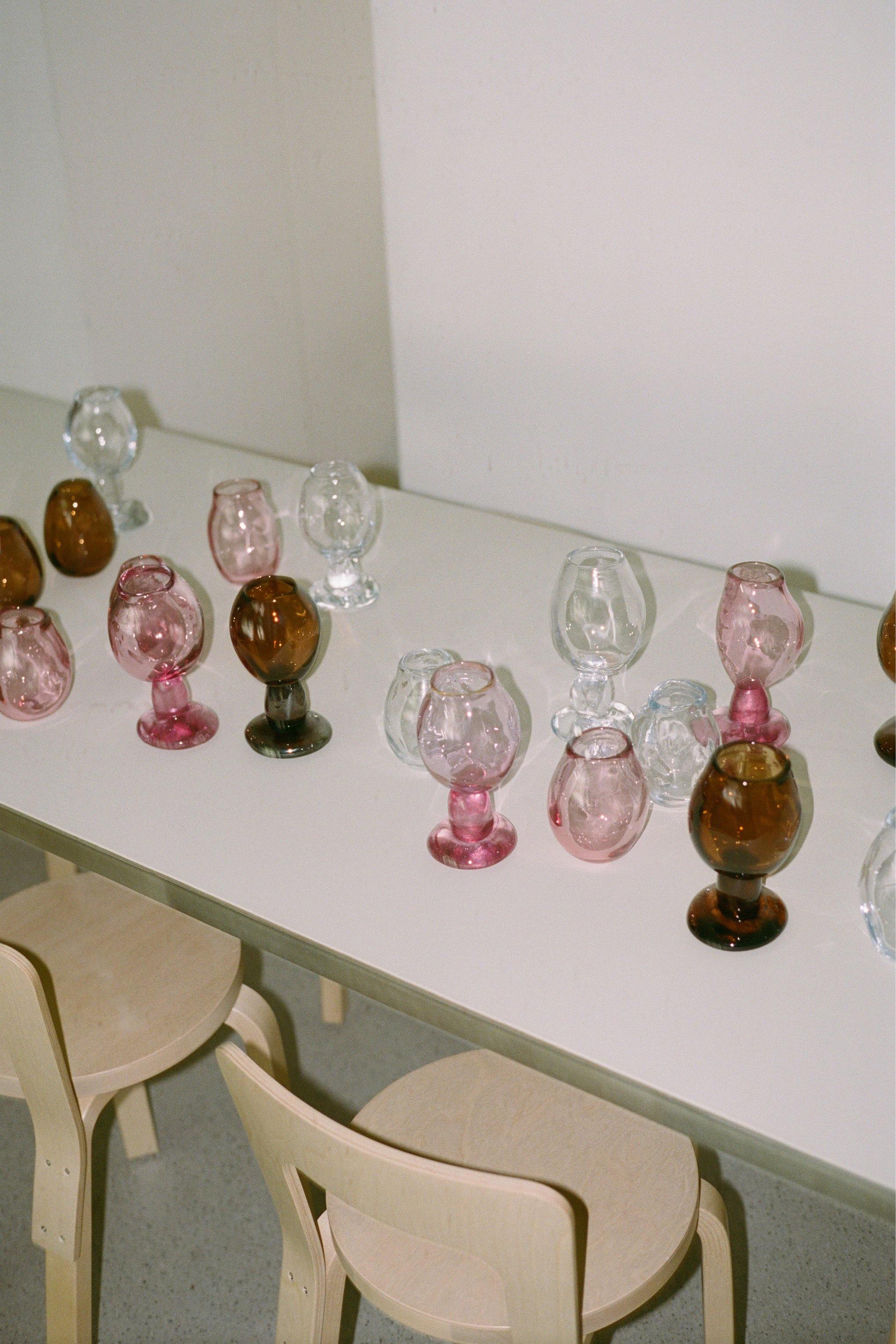 Pink Addled Short Glass