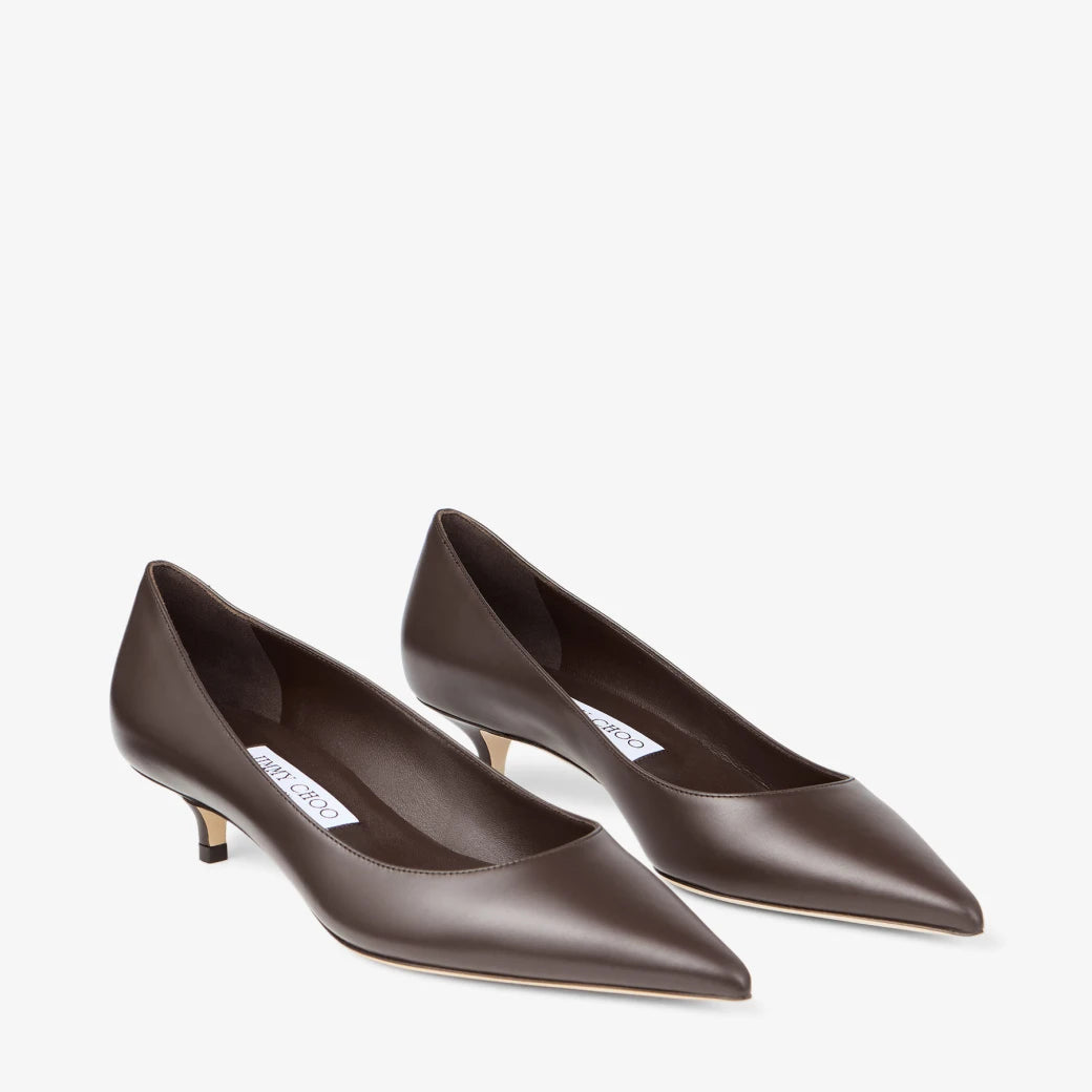 Chocolate Calf Leather Pumps