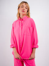 American Vintage bright pink cotton shirt trouser matching set