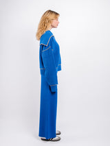 Valentine Witmeur electric blue knitted matching set