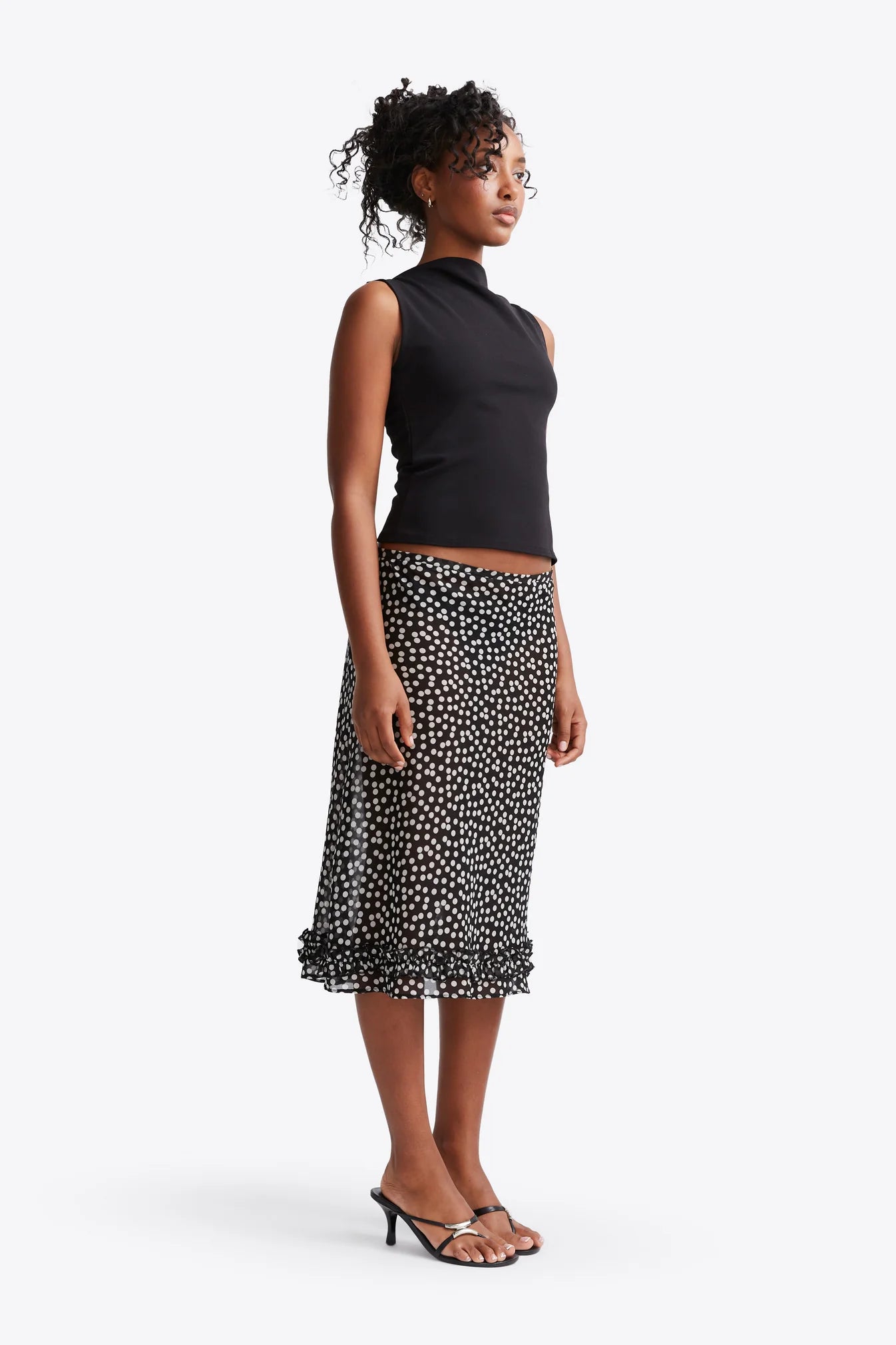 Meadow Skirt Black Polka Dot