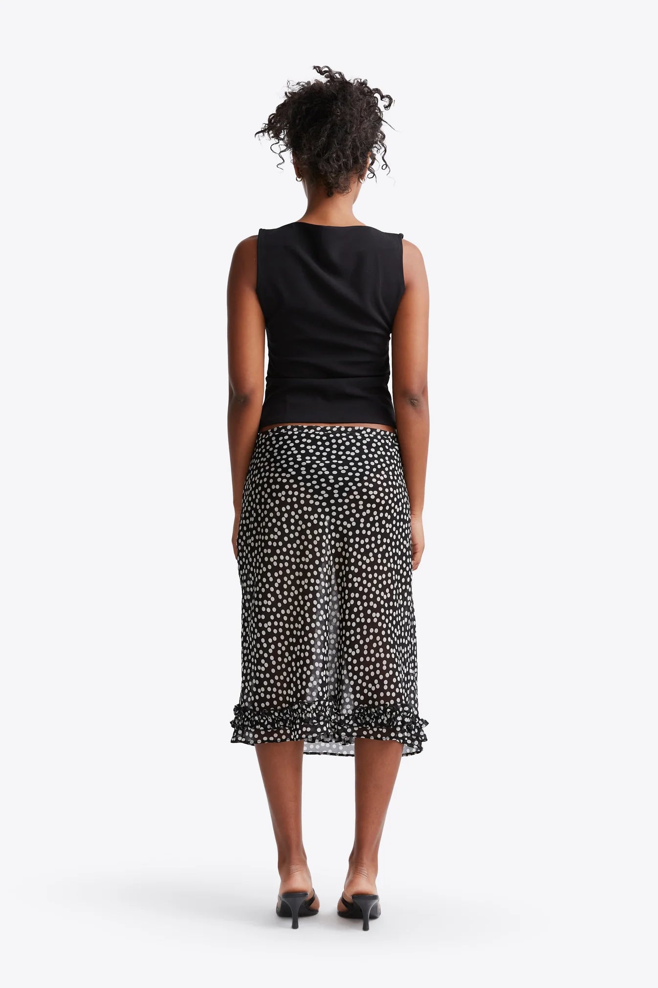 Meadow Skirt Black Polka Dot