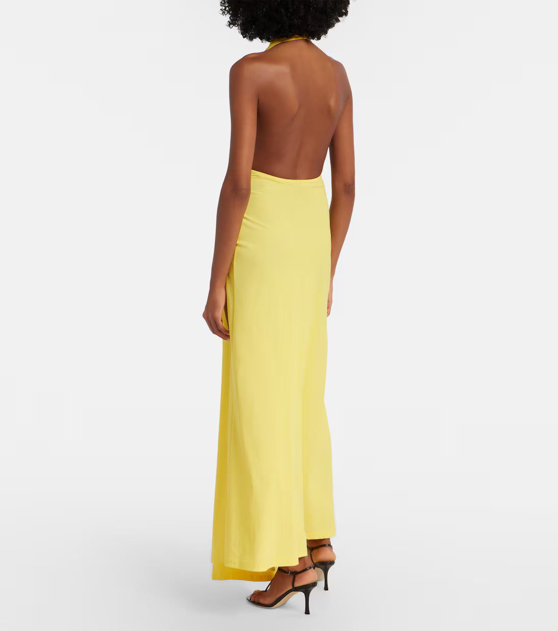 Embellished Ruched Maxi Dress