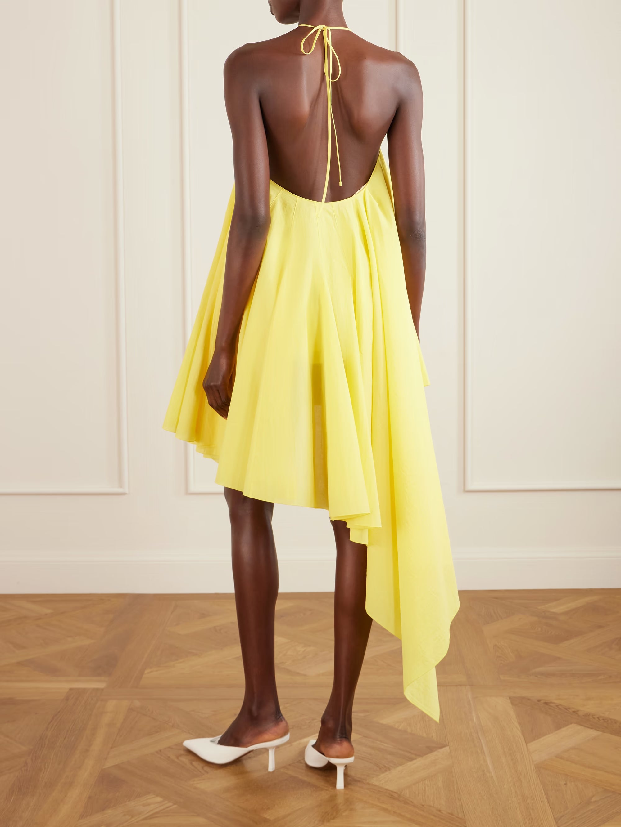Asymmetric Halterneck Dress