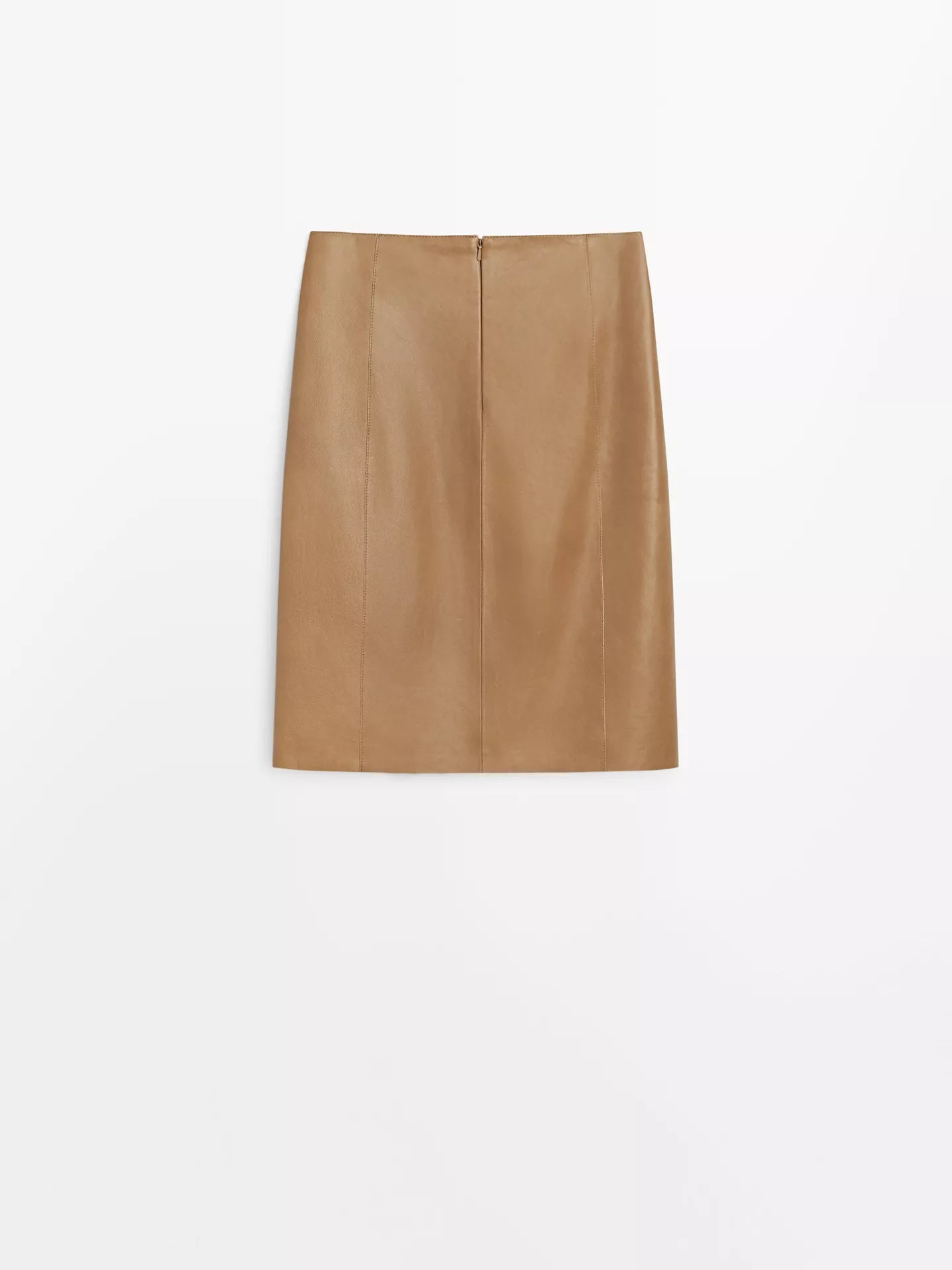 Nappa Leather Midi Skirt