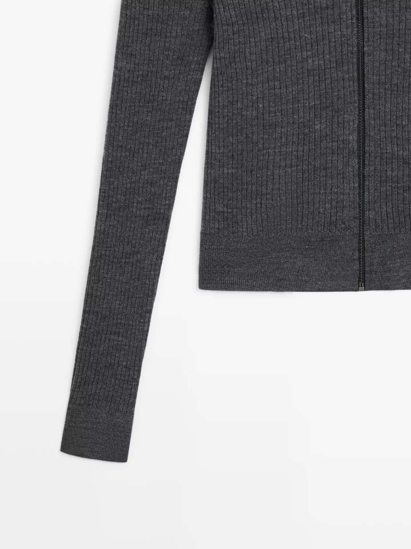 Wool Zip-Up Cardi
