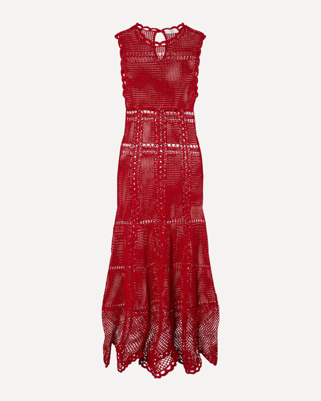 Cotton Crochet Midi Dress
