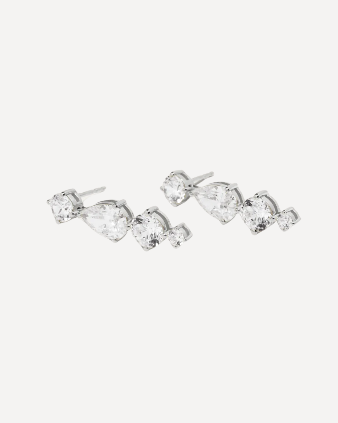 Zirconia Recycled Silver Earrings