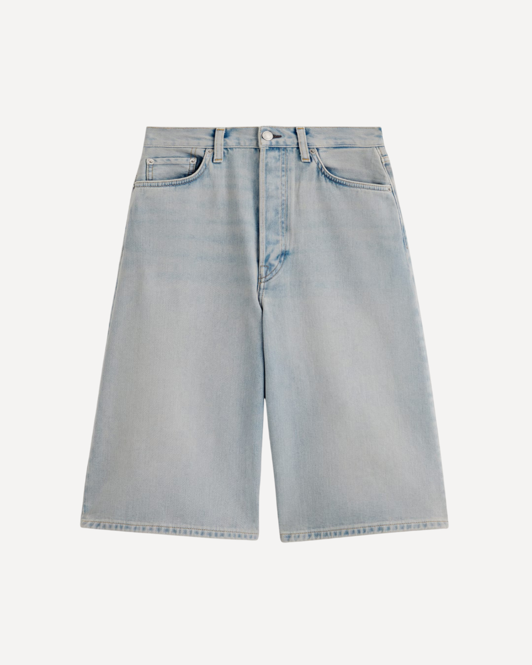 Knee-Length Denim Shorts