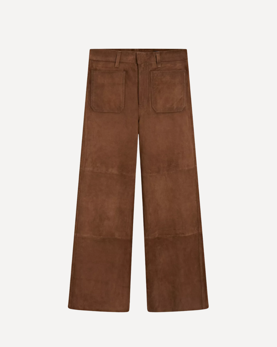 Suede Wide-leg Trousers