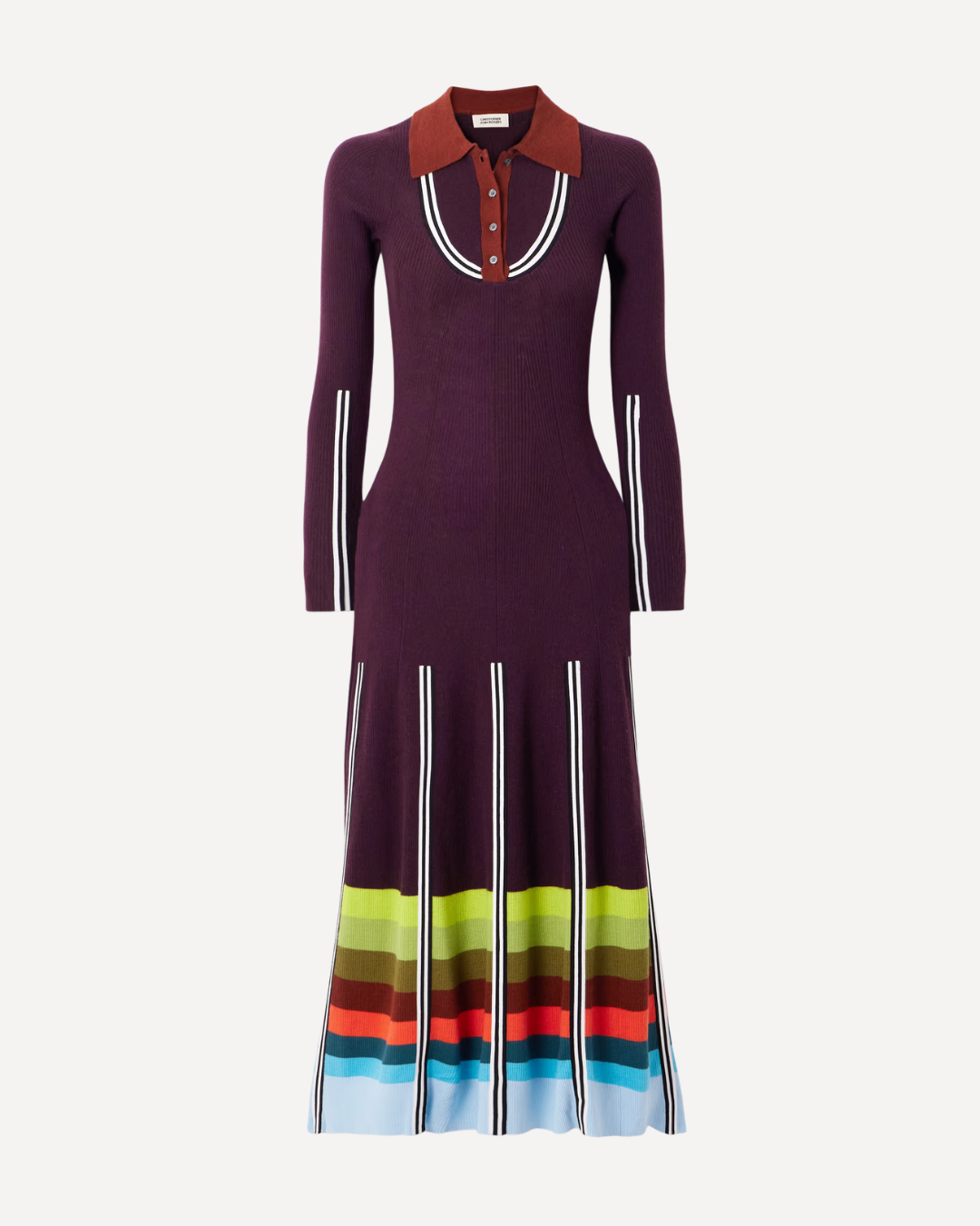 Striped Ribbed Maxi Dress
