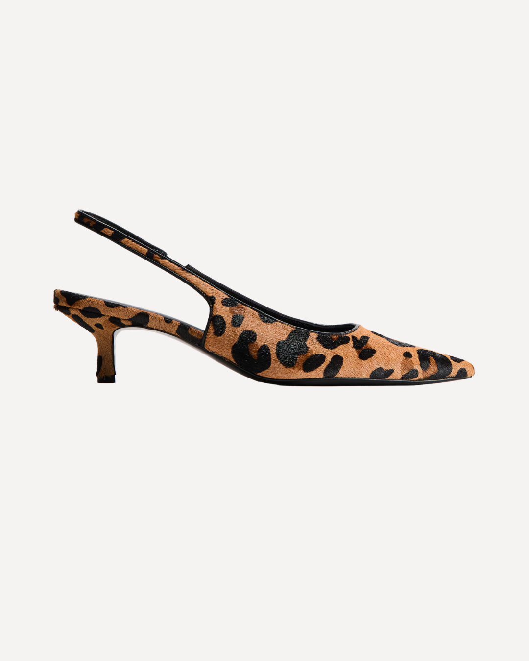 Kitten Heel Leopard Slingback
