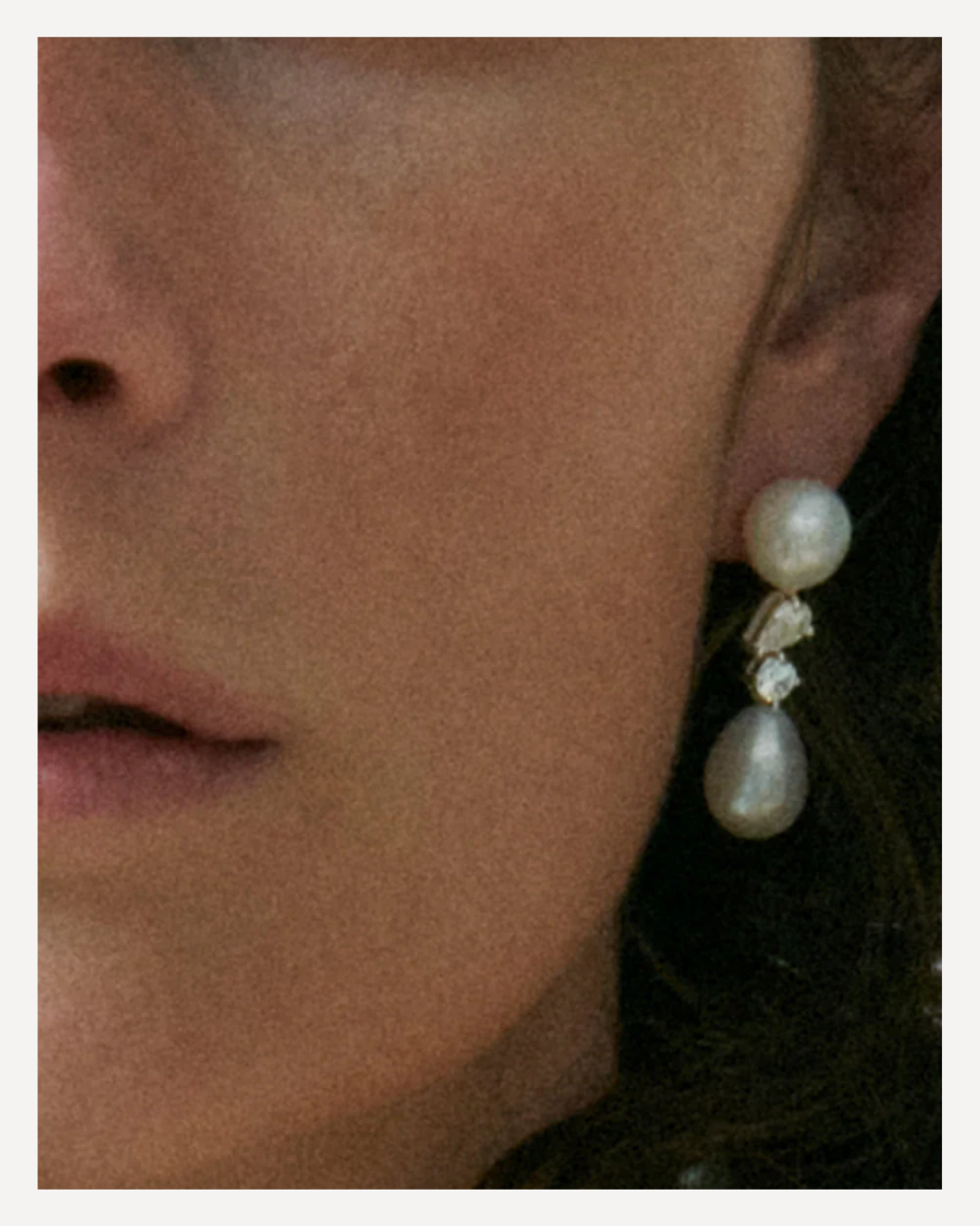 Pearl & Zirconia Gold Vermeil Earrings