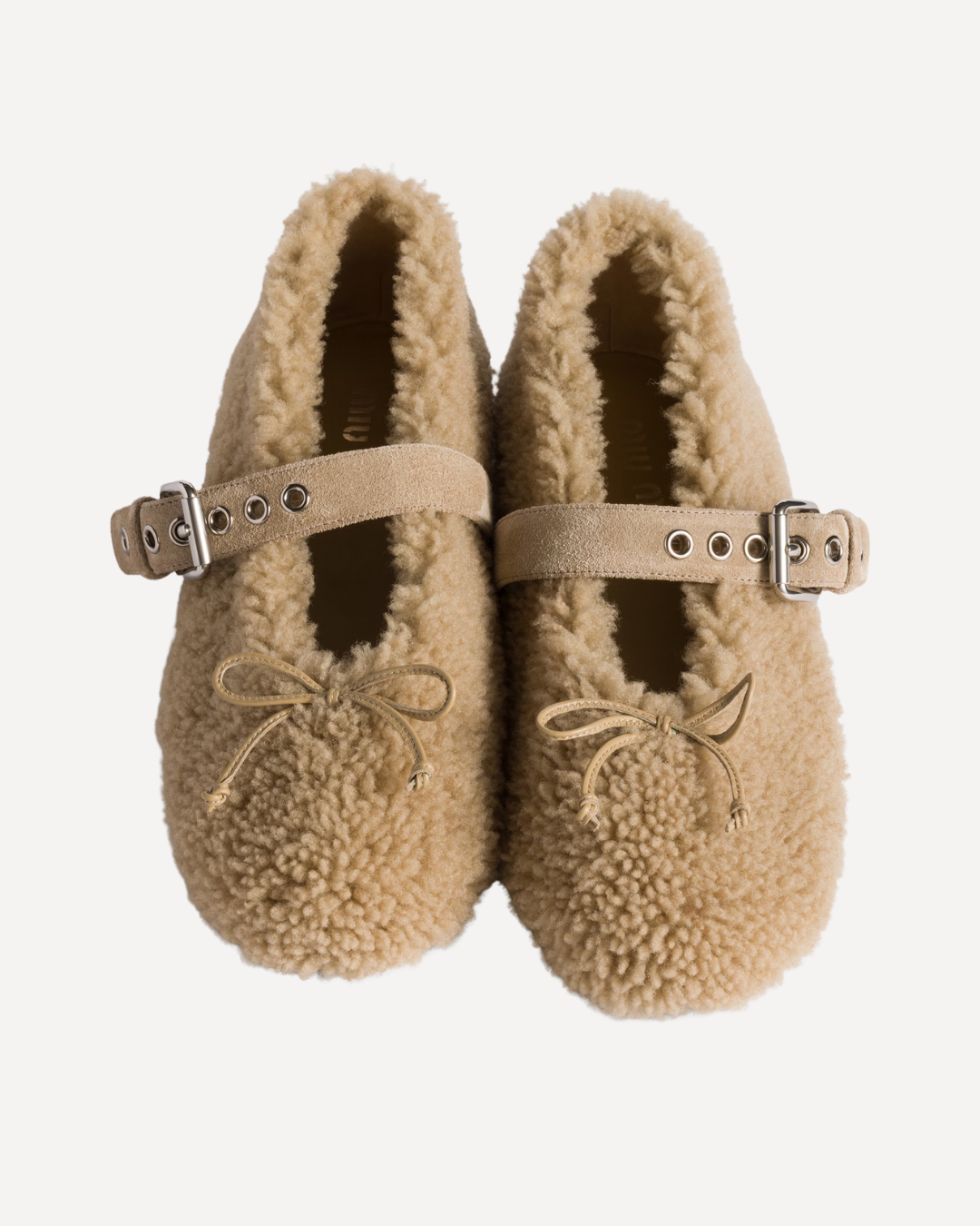 Shearling ballerinas