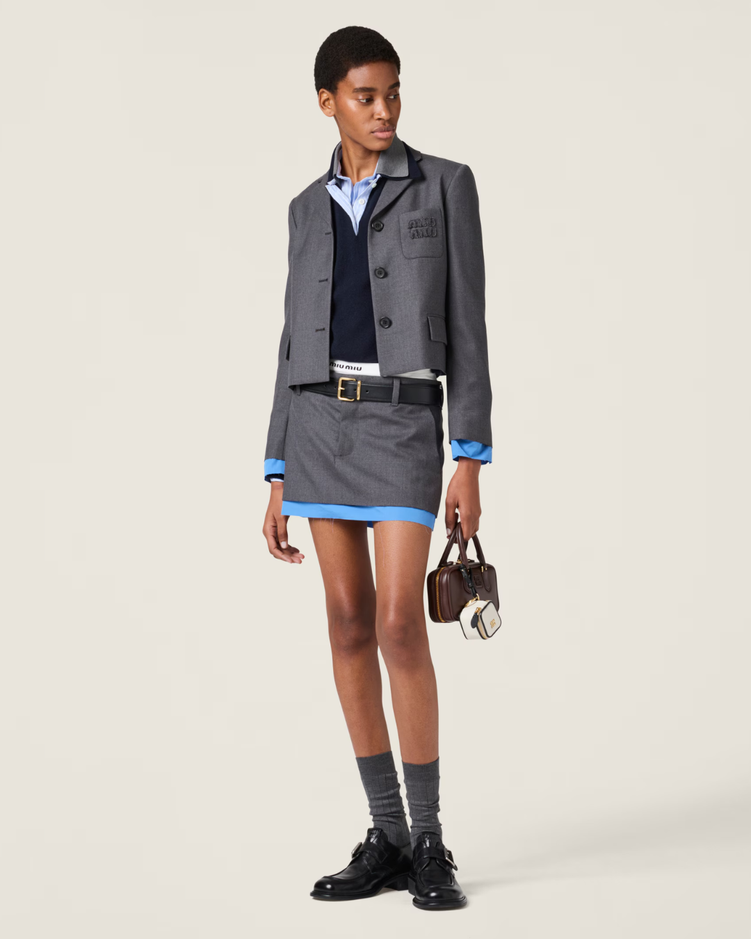 Gabardine Miniskirt