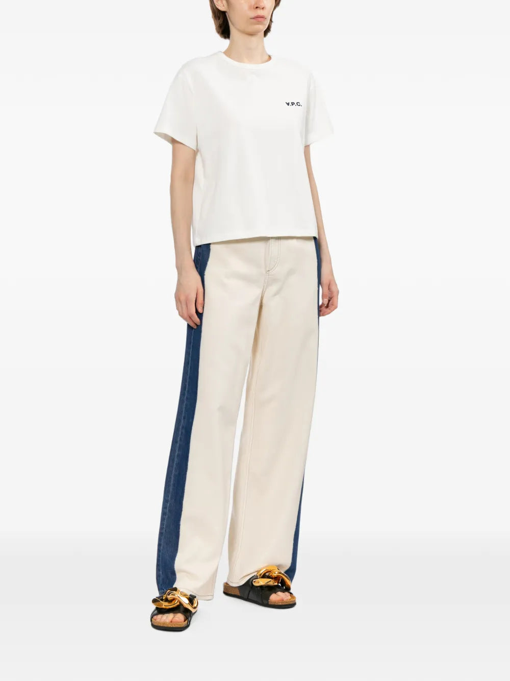 Straight Bi-coloured Jeans