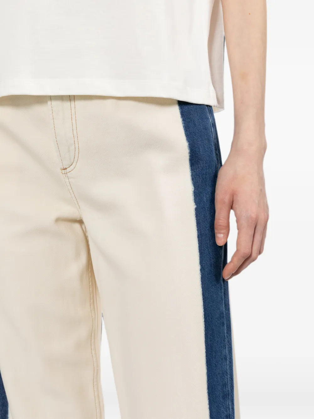 Straight Bi-coloured Jeans