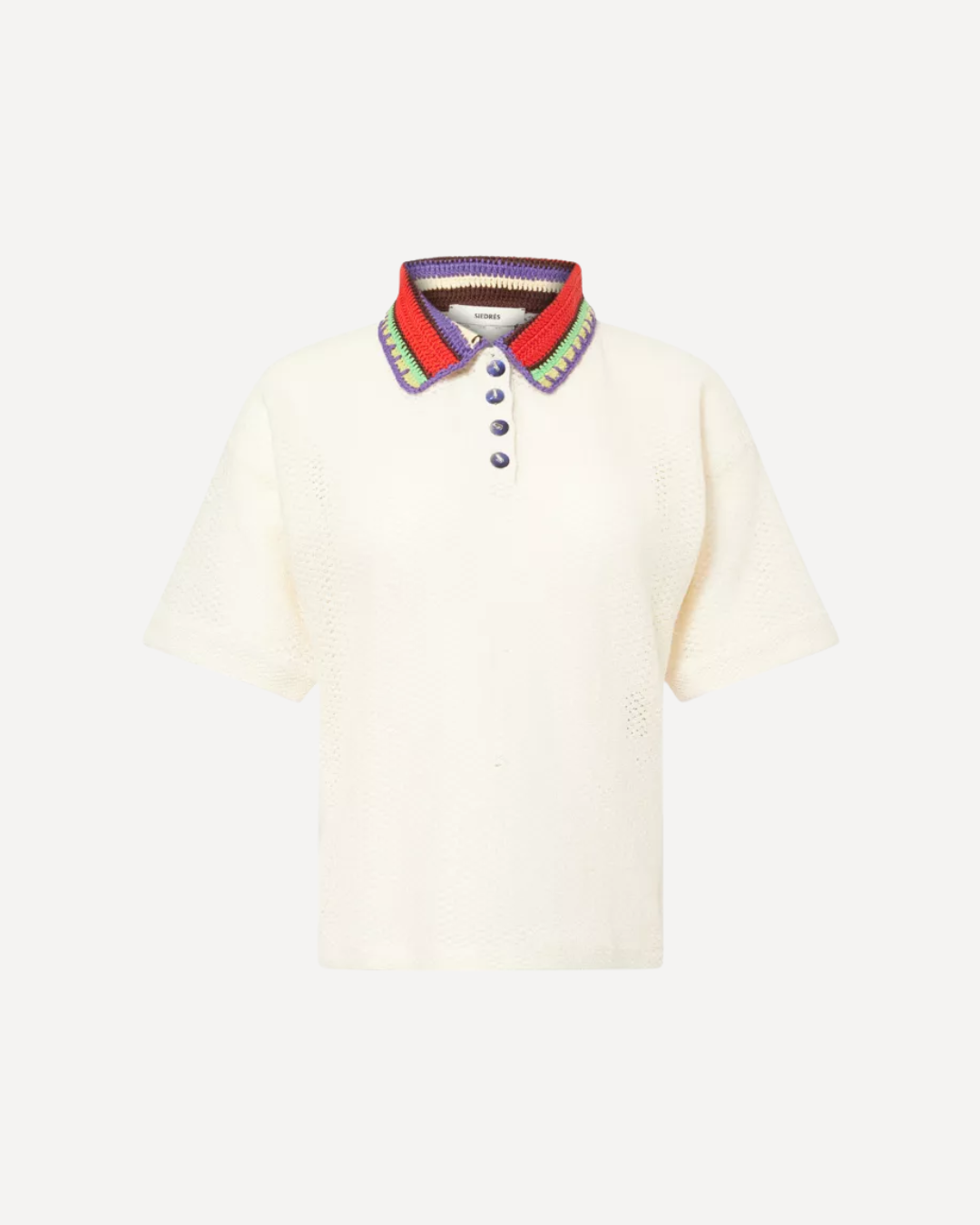 Leo Crochet Polo Shirt