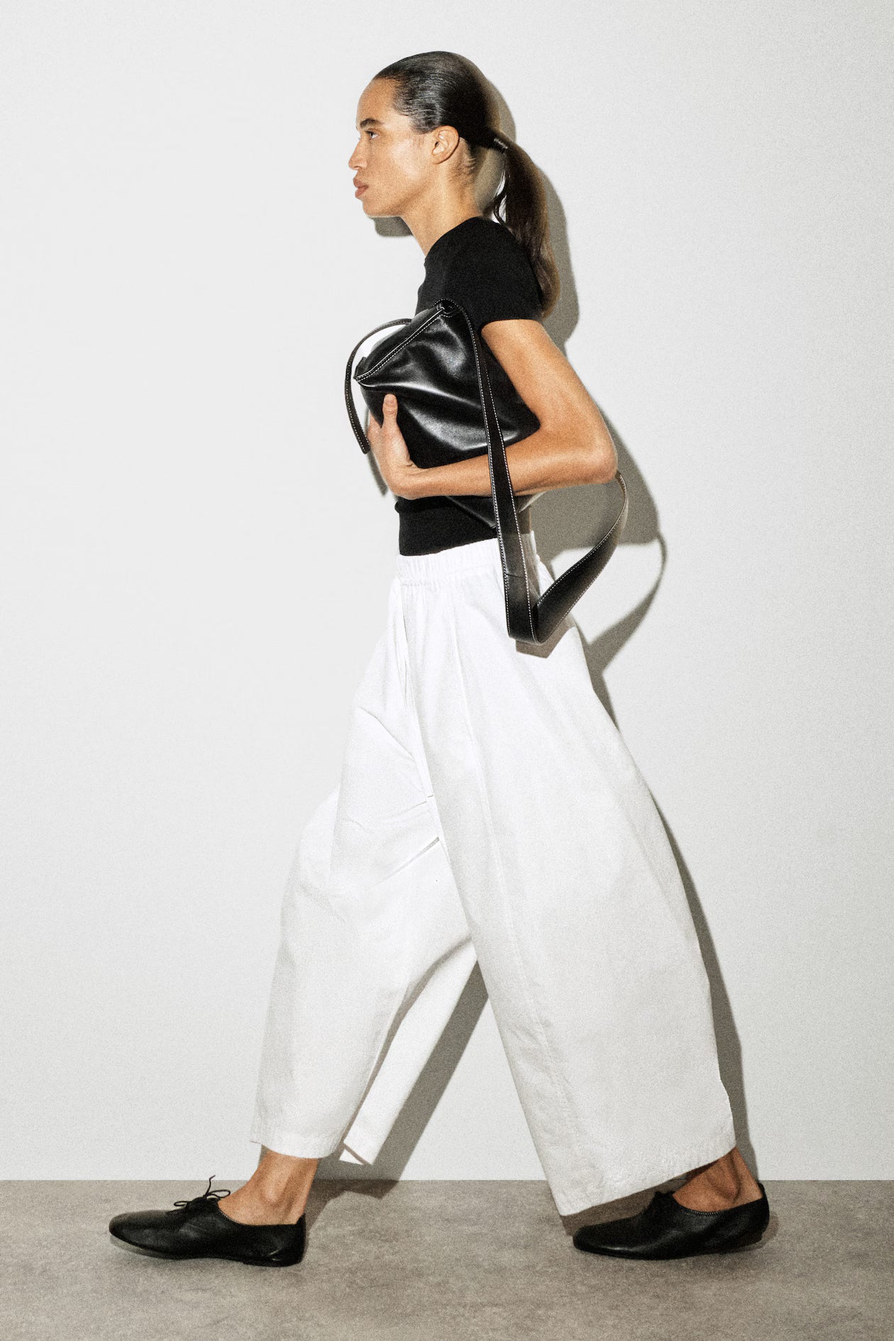 Elasticated Barrel Leg Trousers