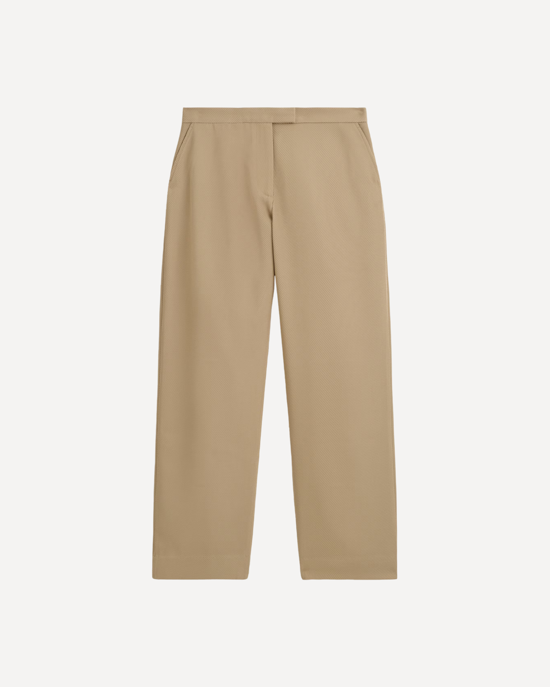 Wool-Twill Straight Trousers