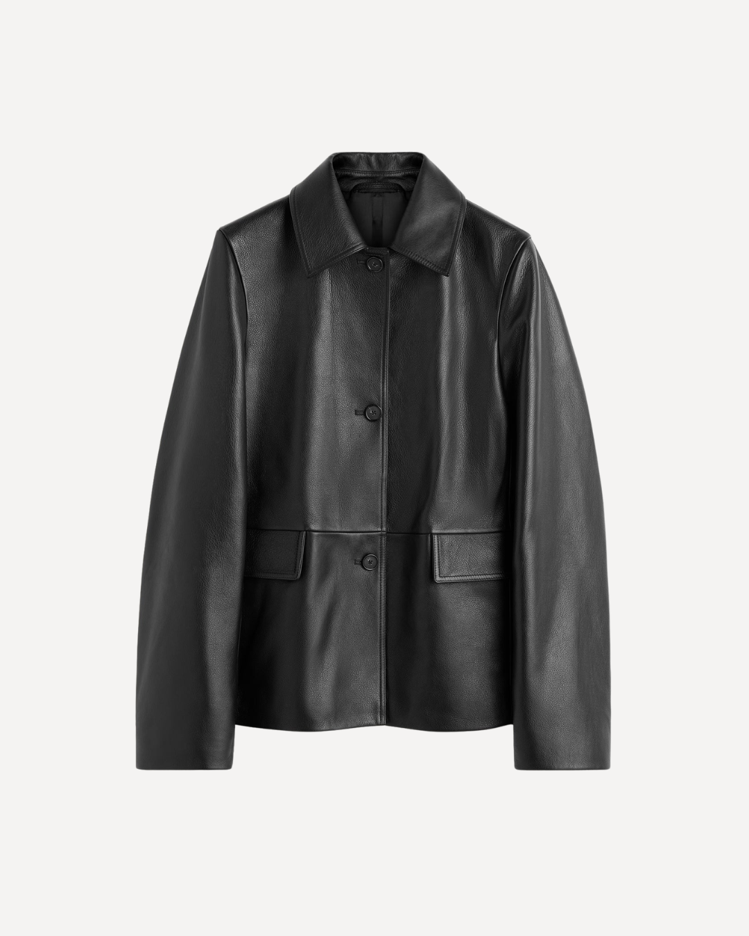 Grained Leather Jacket