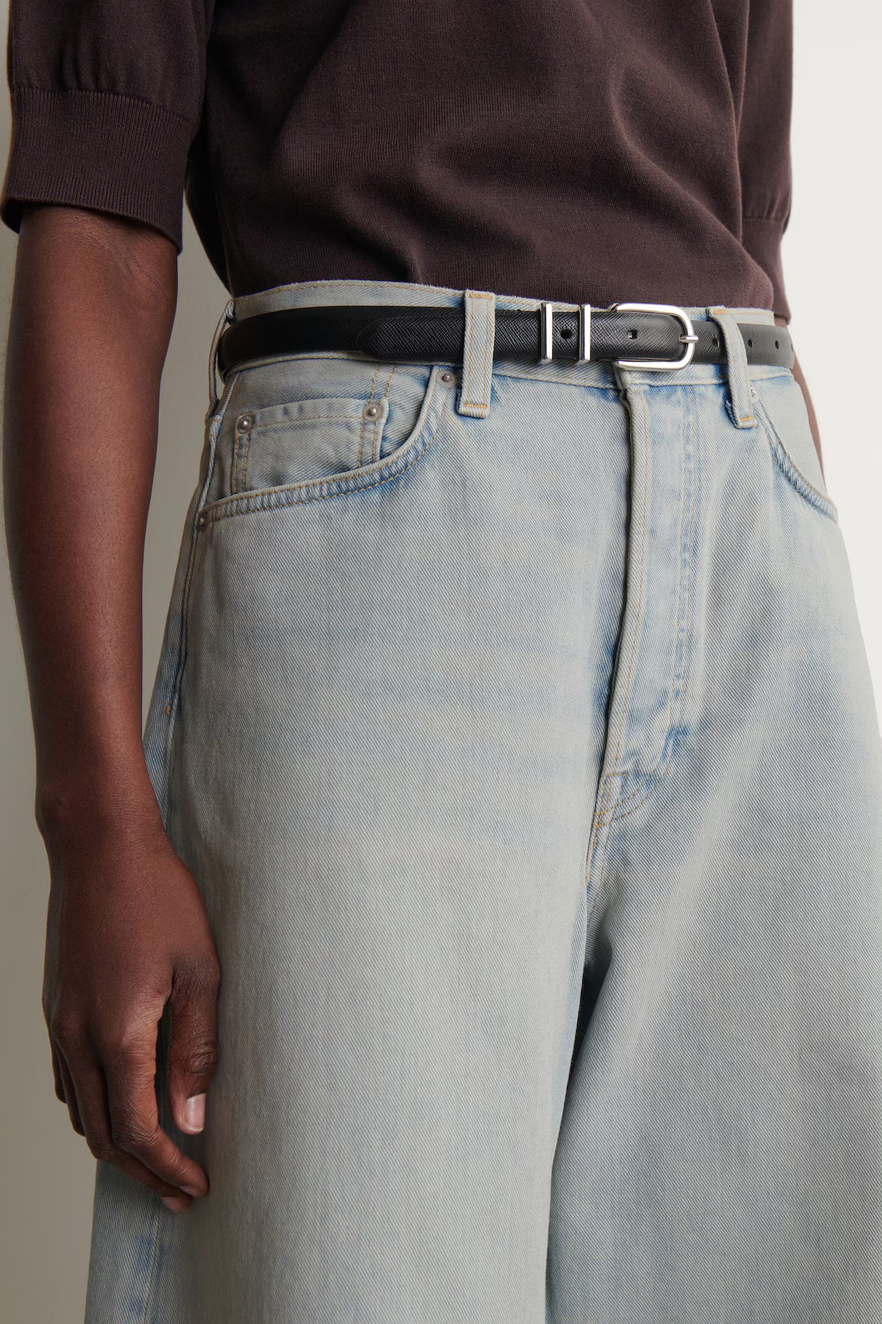 Knee-Length Denim Shorts