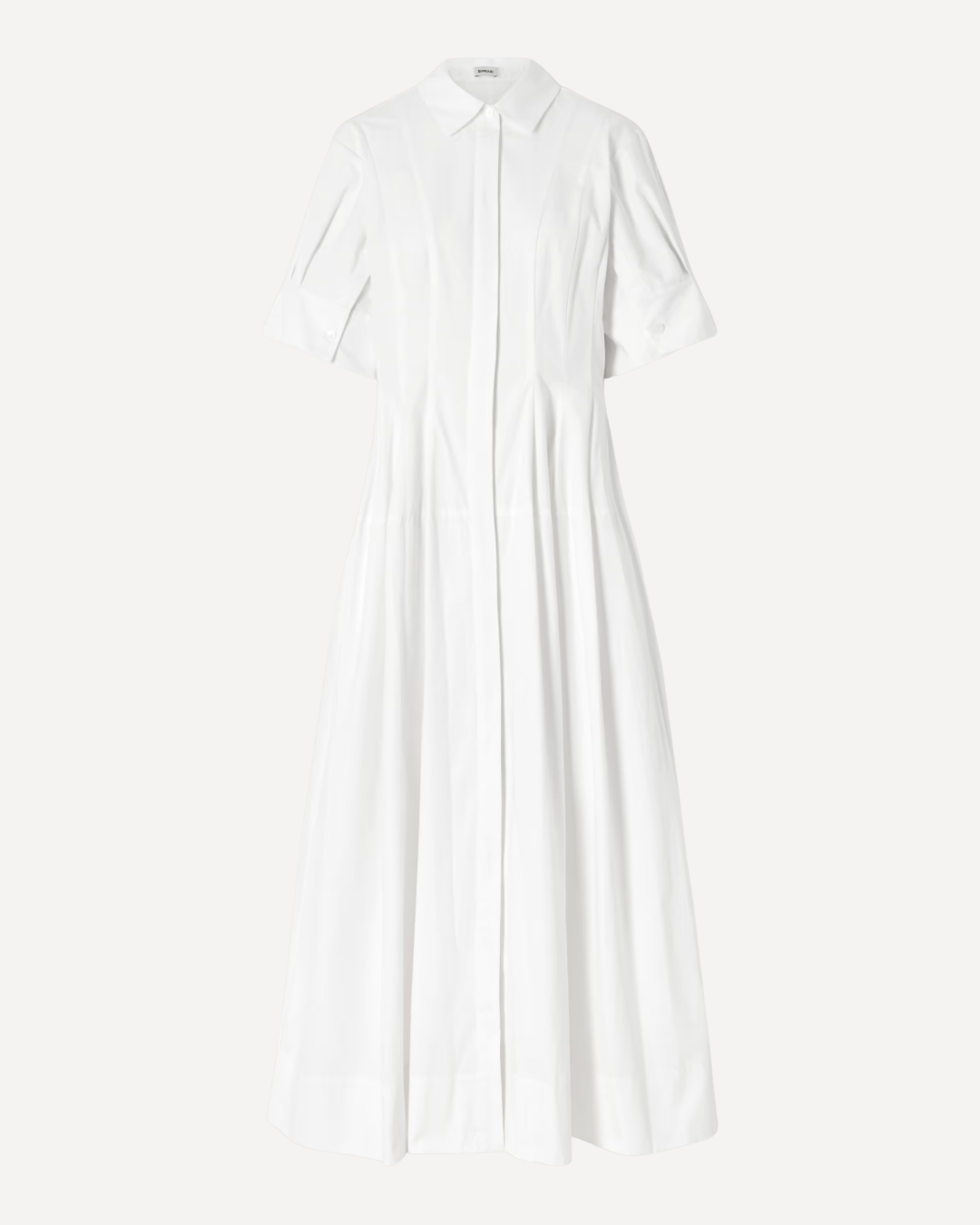 Mollie Pleated Cotton-Poplin Dress
