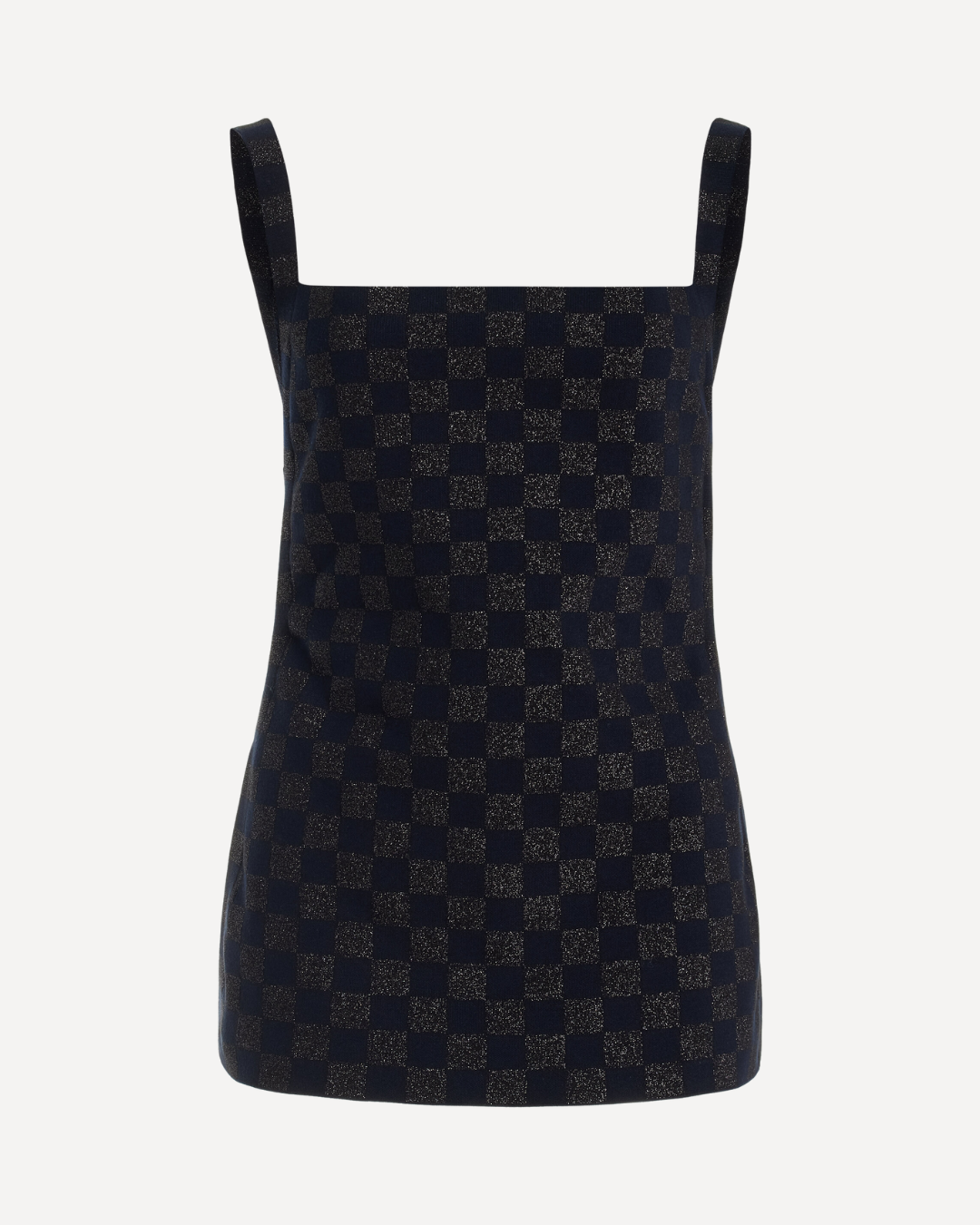 Checked Knit Apron Top