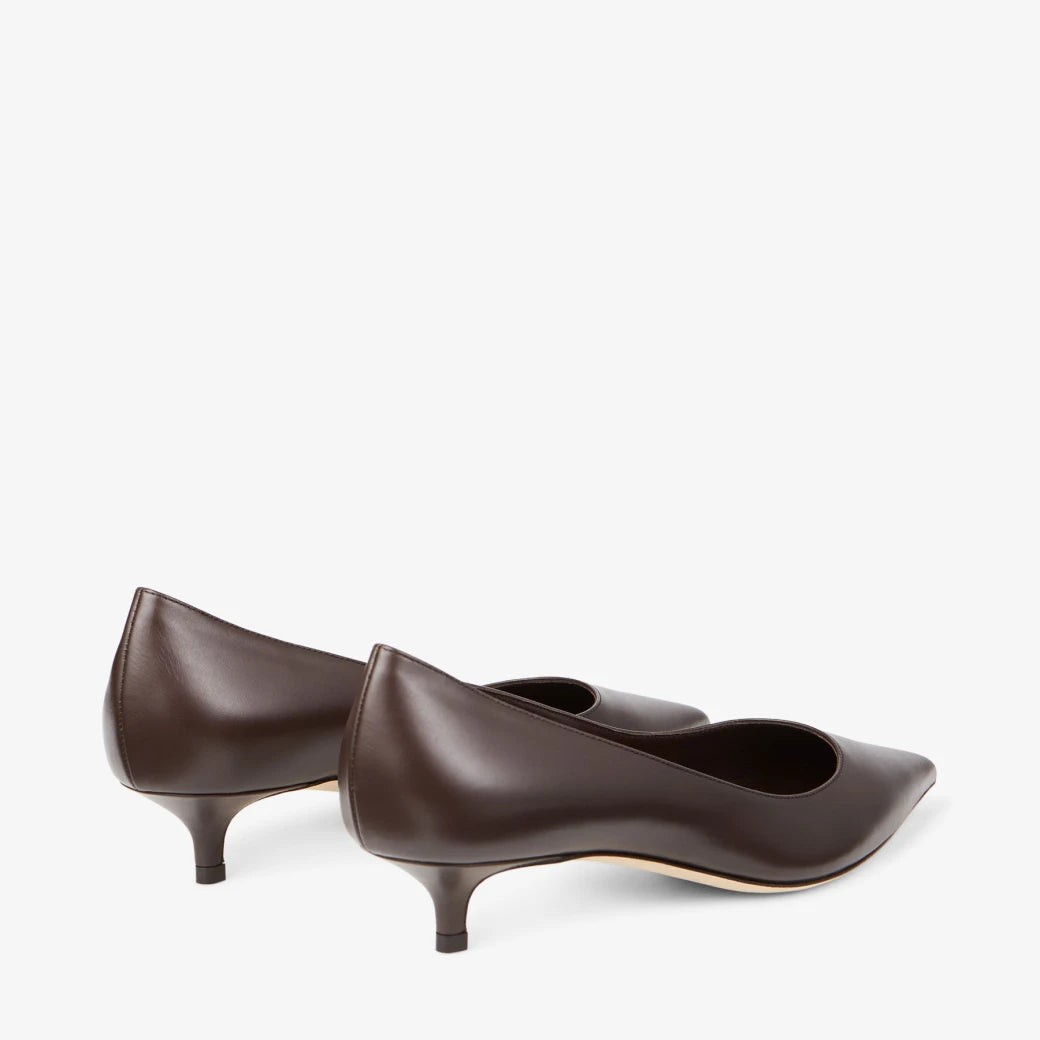 Chocolate Calf Leather Pumps
