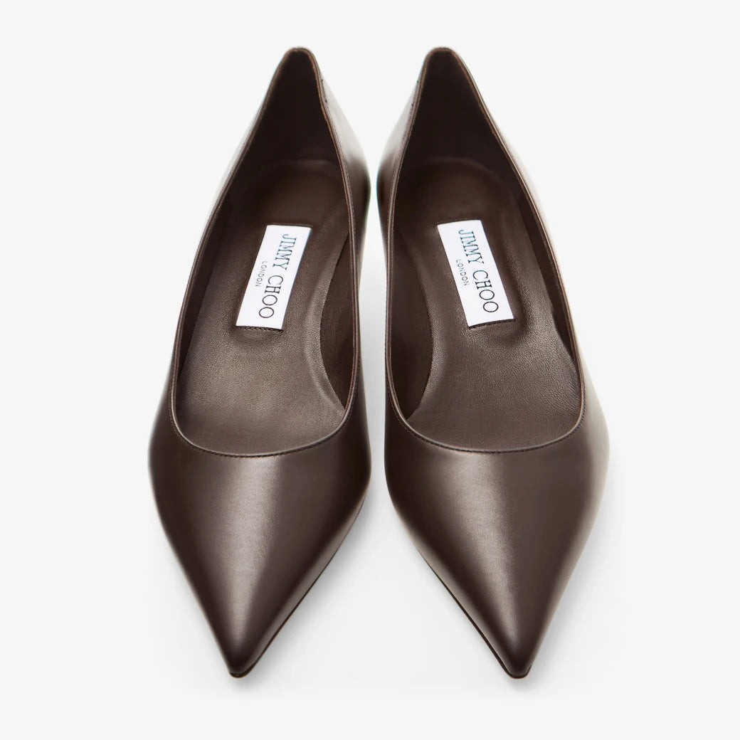 Chocolate Calf Leather Pumps