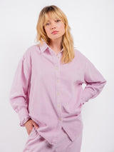 American Vintage powder pink corduroy matching cotton shirt set