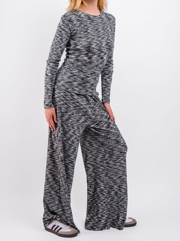 Mads Norgaard stretchy grey and black soft trouser set 