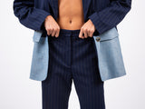 Contrasted Suit Set