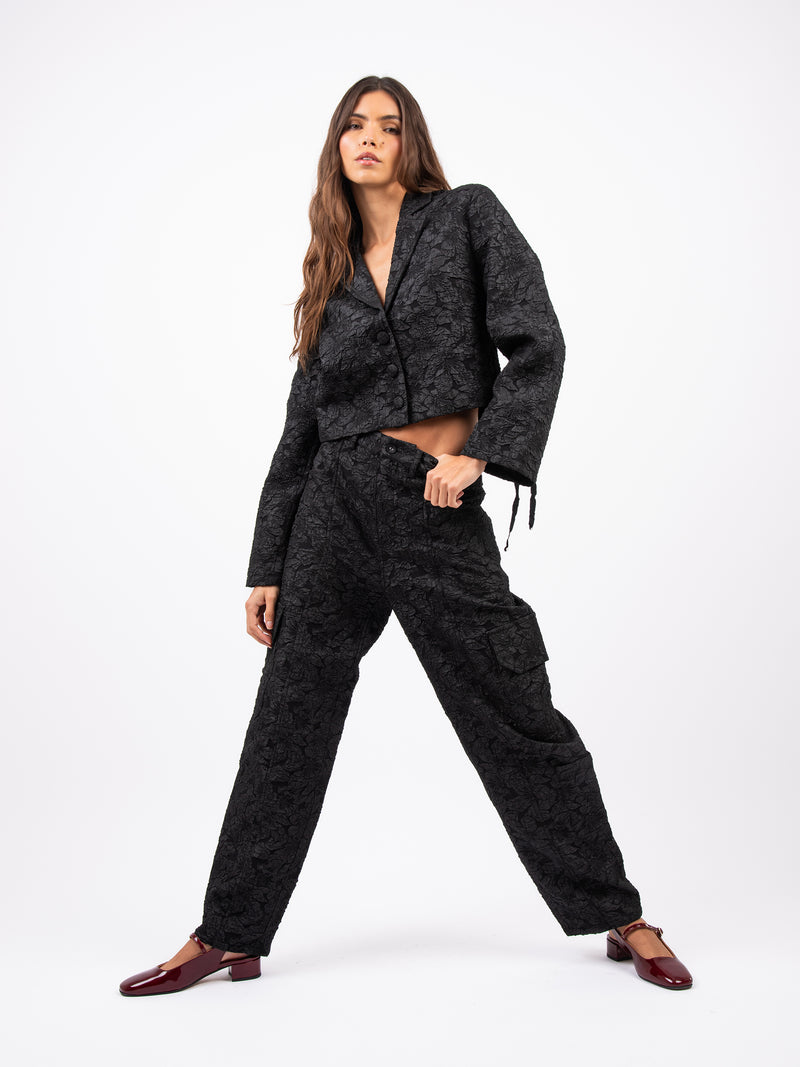 Cargo Cropped Suit Set